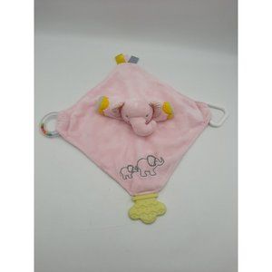 Stephan Baby w/Elephant Pink Lovey Security Blanket Teether Rattle Girl